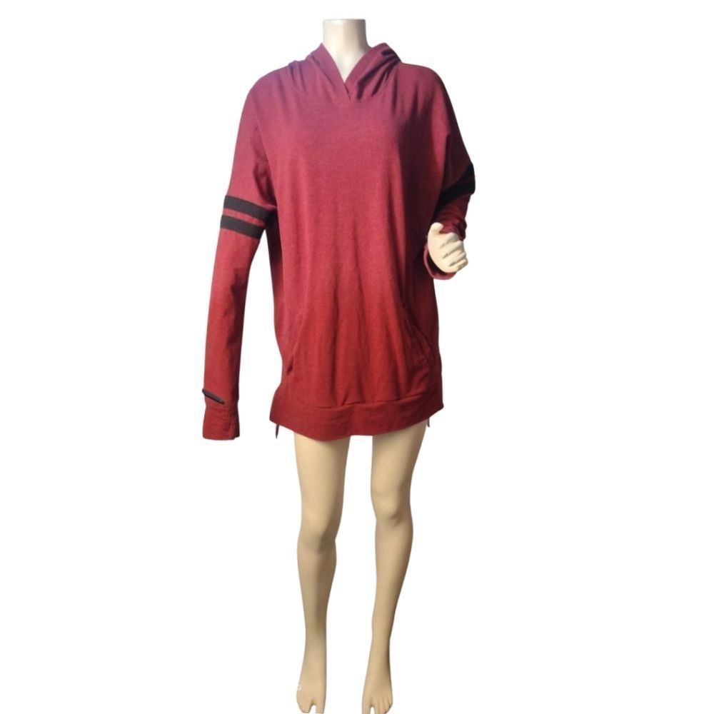 Burgundy Hoodie 2 Navy Stripes on Arms BCG size Large Academy Ltd. BCG Long